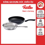 Set of 2 Fissler premium frying pans: 1 Catania 24cm non-stick aluminum pan + 1 Cenit 28cm stainless