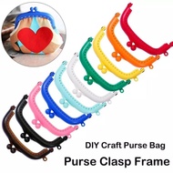 Purse Clasp Frame Plastic Bag Hardware Purse Frame Kiss Clasp Candy Color Bag Plastic Purse Frame
