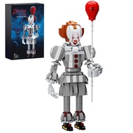 Moc It pennywise ชุดโมเดลโจ๊กเกอร์น่ากลัวบล็อกตัวต่อตัวเลขเกมของขวัญตกแต่งฮาโลวีนสำหรับเด็กของเล่นที