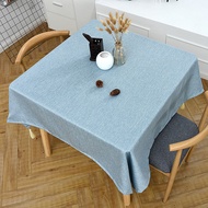 Chinese Plain Cotton and Linen Square Table Cloth Square Table Cloth Household Table Cloth Fabric Ta