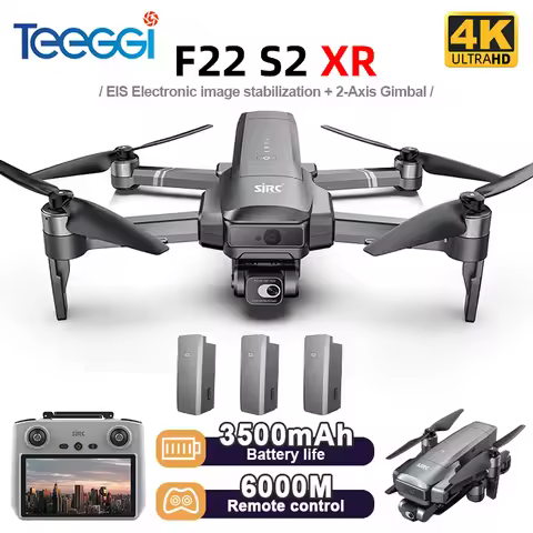 F22 S2 XR PRO+ GPS Professional Drone With 4K EIS Camera Obstacle Avoidance Drones 2Axis Stabilized 