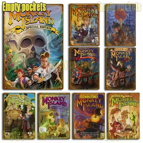 Classic game The Secret Of Monkey Island Metal Signs Garage Decoration Home Cinema Kitchen Design Ti