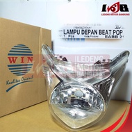 PROMO Win Reflektor Headlamp Beat Pop Mika Kaca Lampu Depan Motor