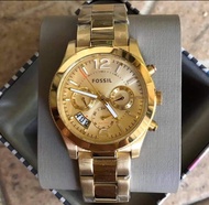Fossil ES3884 Perfect Boyfriend Multifunction Chronograph Quartz Watch in Gold Stainless Steel Brace