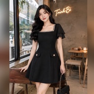TBD SQUARE NECK DRESS WITH STONE 60-90KG