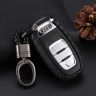 Car protection key set Audi A6L A4L Q5 A3 A4 B6 B7 B8 smart carbon fiber shell accessories car modeling box