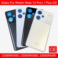 Glass For Xiaomi Redmi Note 13 Pro+ / Pro Plus Back Battery Cover Back Door Housing  23090RA98C, 230