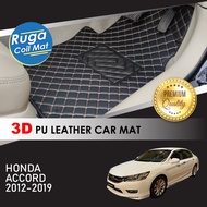 HONDA ACCORD ( 2012 – 2019 ) 3D PU Leather Car Carpet Karpet Kereta Kulit PU 3D Car Mat Alas Kaki Ke