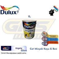 1L ICI Dulux Inspire Gloss for Wood & Metal Cat Minyak Kayu & Besi