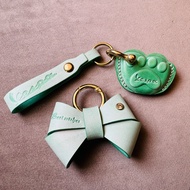 เคสกุญแจหนังสีน้ำตาลสำหรับ Vespa GTS300 Spring Sprint 150 ลายมือกITT สุดน่ารัก เคสกุญแจรถยนต์แบบพกพา