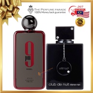 [2pcs Combo]100% Original Perfume Armaf Club De Nuit Intense EDT 105ml + Afnan 9pm Rebel EDP 100ml F