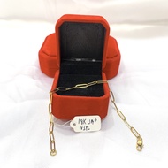 Ongpin Gold 18K Saudi Gold Pawnable Legit PAPER CLIP BRACELET Bracelet for Women And Men COMMERCIAL 