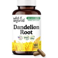 Wild & Organic Dandelion Root Capsules - Liver Supplement - Fresh Dandelion Root Powder per Capsule 