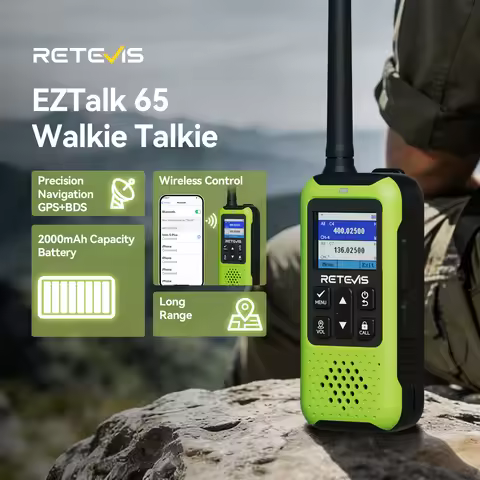 Retevis EZTalk 65 GPS BDS Walkie Talkie Long Range Bluetooth APP Control Two Way Radio UHF VHF GMRS