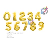 Metallic Gold Foil Number Balloons 0-9/ Alphabet Number Balloons/ Gold Number Birthday Balloons 0-9