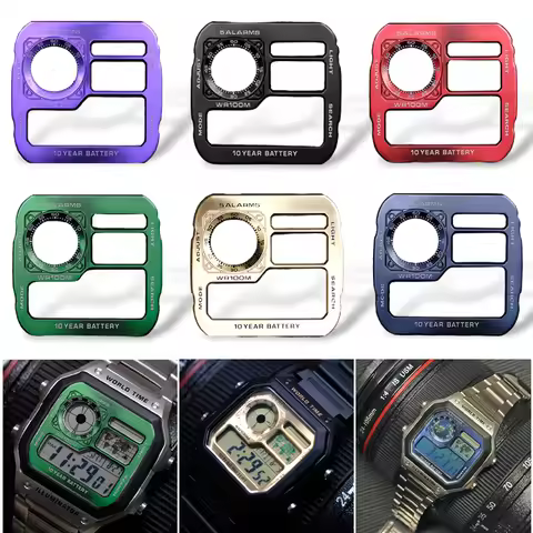 AE1200 Watch Dial metal letter panel 3299 Movement Dial Mod Kit for Casio AE-1200WHHigh Quality Copp