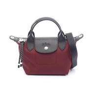 【二手】Longchamp Le Pliage Energy XS 手提包 L1500HSR119 酒紅色帆布皮革 Le Pliage Energy XS 手提包