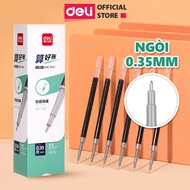 Combo 5/10/20 Ruột bút gel Deli 0.35mm dùng cho bút bi nước SA130/A122 lâu hết mực không gai khi viế