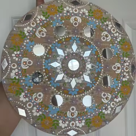 120pcs 2.5cm Craft Mirror Stickers Round Shape Decorative Acrylic Adhesive Craft Mini Mirror Tiles S