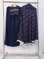 Mukena Rayon Jumbo Dewasa Motif Bunga Kecil Printing
