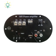 【hzswankgd3.sg】12V Amplifier Board Digital Bluetooth Subwoofer USB FM Radio TF Player Power Karaoke Car Home Amplificador US Plug