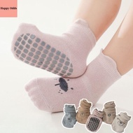 HAPPY ODDS 5Pairs Non-slip Baby Cotton Socks Breathable Bear Ears Short Tube Socks Fashion Cute Todd