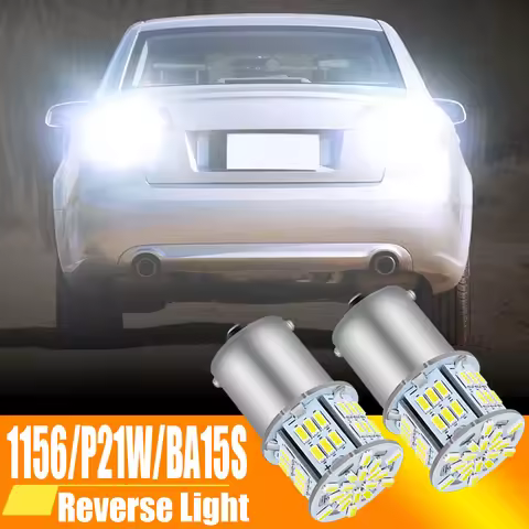 2pcs LED Backup Light Blub Reverse Lamp P21W 7506 BA15S Canbus No Error For Audi A2 A3 8L A4 B5 B6 A