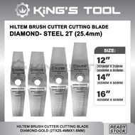 HILTEM BRUSH CUTTER CUTTING BLADE 2T [65Mn STEEL] 12” 14” 16”/ DIAMOND BLADE/ SILVER/ MATA PISAU MES