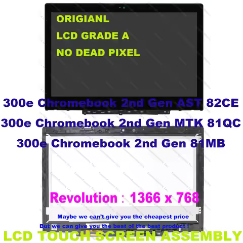 11.6″ HD 1366*768 For Lenovo 300e Chromebook 2nd Gen 81M9 82GK LCD Display Touch Screen Replacement 