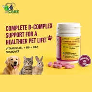 NEUROVET Vitamins Supplement for Dogs and Cats, 20 tablets, (B1+B6+B12)
