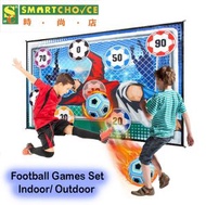時尚店 - 足球遊戲套裝（兒童適用）（~60 x 40 英寸）（室內外後院拋擲足球）（帶球和可折疊球門的球門遊戲）（男孩女孩的足球禮物）（生日派對聖誕玩具）