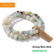 Amazonite Mix Natural Stone Bracelet 4-10mm