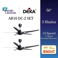 [TWO SET] Deka 56" CEILING FAN WITH REMOTE AR10 DC / REZO 54" MY56 / 56" AX56 / 56" MY56DC 5B (MB)