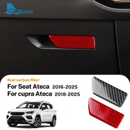 AIRSPEED Soft Carbon Fiber For SEAT Ateca Cupra Ateca Car Passenger Side Storage Compartment Switch 