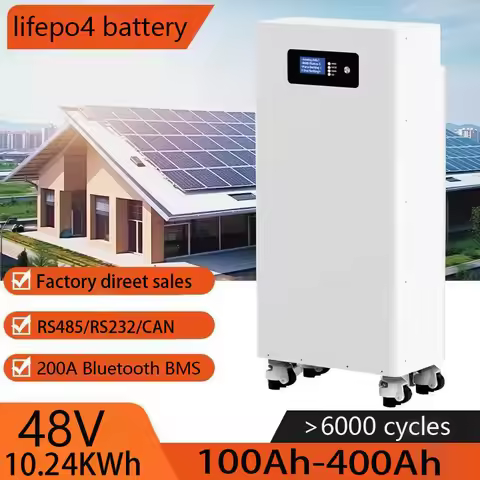 LiFePO4 48V 200Ah Battery 10kWh 51.2V 400Ah 300Ah 100Ah Lithium Battery Powerwall 6000+ Cycle CAN RS