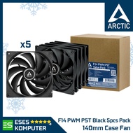 ARCTIC F14 PWM PST Fan - Black - 5pcs Value Pack - 140mm 14cm Case Fan