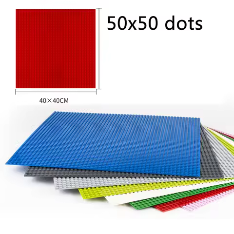 50*50 Dots Base Plates 12 Colors Classic Build Blocks Plate Assembly Brick Baseplate Compatible with