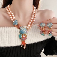 Women's Alloy Jewellery Set Pearl Jewellery Set Crystal Necklace Earrings Set Party Jewelry Girl's D