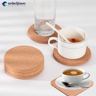NOBELJIAOO 1PCS Round Shape Plain Natural Cork Coasters Coffee Tea Cup Mats Table Pad For Home Offic