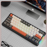 แป้นพิมพ์ แป้นพิมพ์เกม Blue Switch mechanical keyboardเรืองแสง 61 คีย์ Gaming keyboard คีย์บอร์ดไทย 