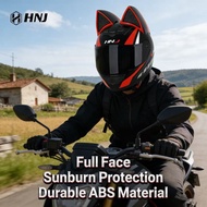 HNJ Full Face Helmet Motorcycle Motor Topi Keledar Men & Women Pink Black