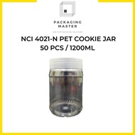 NCI 4021-N Transparent Pet Cookie Jar Container 1200ML 1 Bag 50 Pcs Ready Stock