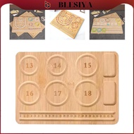 [Blesiya] Jewelry Crafting Board for Bead Arrangement, Wooden Storage And Display Tray
