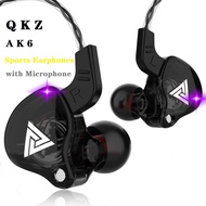 QKZ AK6 Sports Earphones Dynamic Earbuds with Microphone Headset Subwoofer Bass AK6X upgrade version