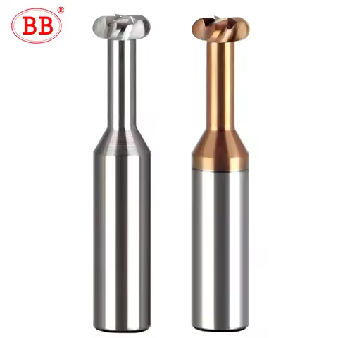 BB Radius Corner T Slot End Mill CNC Carbide Cutter Concave Arc Machining Steel Aluminum Tool 6mm R0
