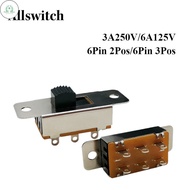 GD 5/2Pcs 6Pin Toggle Switch 2 Position / 3 Position ON-OFF 2P3T PCB Panel Slide Switch Panel Mount 
