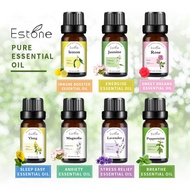 Estone 100% Pure 10Ml Essential Oil For Aromatherapy Diffuser Humidifier Sleep Massage Scented Fragrance Oil Tea Tree Eucalyptus Lavender Peppermint Frankincense lemongrass Oil