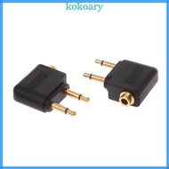 KOK 2 Pcs Gold Plated 3 5mm 2 Male To 1 Female Headphone Jack Socket o Adapter