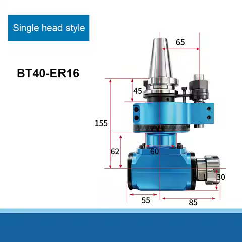 BT40/BT50 Machining Center Side Milling Head Right Angle Milling Head Right Angle Tool Holder ER16/E
