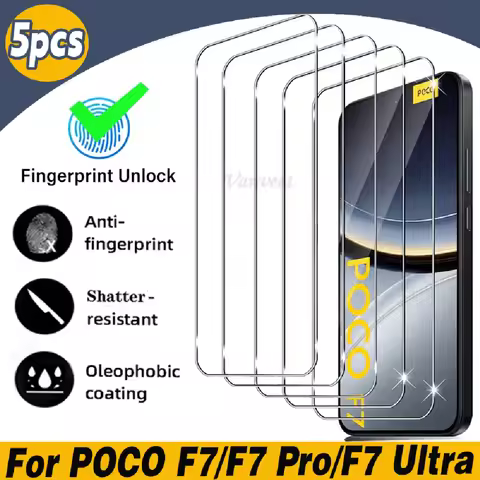Full Cover Srceen Protector For Xiaomi Poco F7/F7 Pro/F7 Ultra Unlock Tempered Glass Film Xiaomi Poc